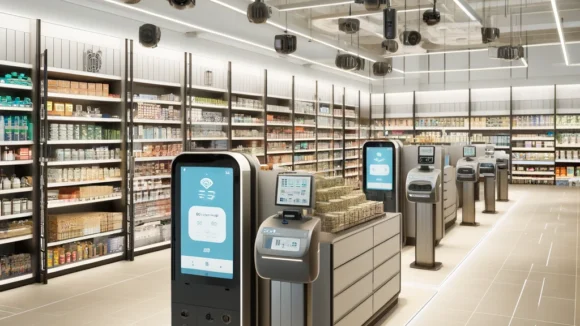 Conceptual image of a tech-enabled retail store